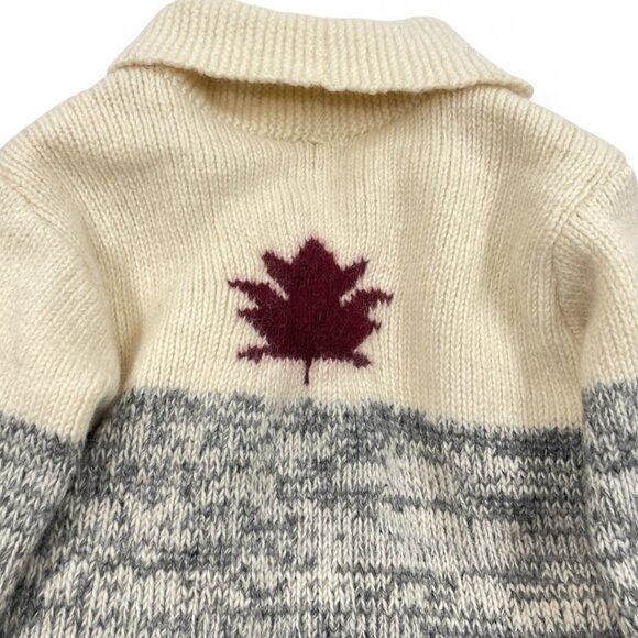 Ark Wool Cowichan Canada Curling Full Zip Lined Thick Sweater Jacket Women's M - Picture 4 of 9